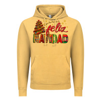 Vintage Mustard Feliz Navidad With Sombrero Tree Vintage Hoodie - BundleAndBundleShop
