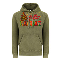Vintage Olive Feliz Navidad With Sombrero Tree Vintage Hoodie - BundleAndBundleShop