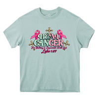Arona Heal Cancer Luke 1:37 cross Cancer Awareness Heavy Core Tee - HowdyJamesFarm