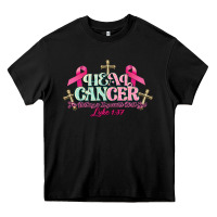 Black Heal Cancer Luke 1:37 cross Cancer Awareness Heavy Core Tee - HowdyJamesFarm