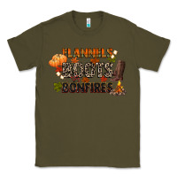 Army Green flannels boots and bonfires Classic Tee - CowGirlArtShop