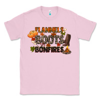 Bubblegum Pink flannels boots and bonfires Classic Tee - CowGirlArtShop