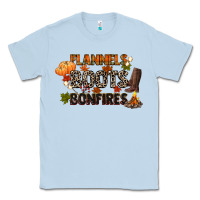 Dusty Blue flannels boots and bonfires Classic Tee - CowGirlArtShop