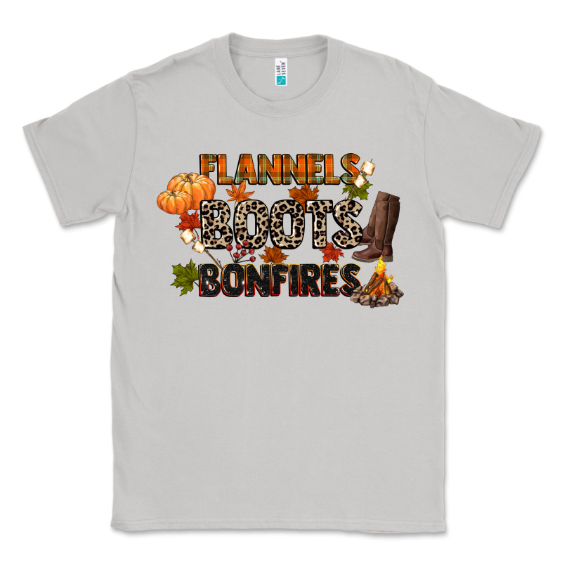 Flannels Boots And Bonfires Classic Tee by CowGirlArtShop | Teevron