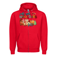 Red just a girl who loves fall Zipper Hoodie - AdoDesignShop