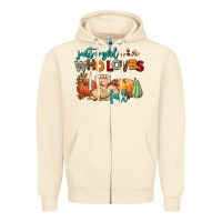 Sandshell just a girl who loves fall Zipper Hoodie - AdoDesignShop