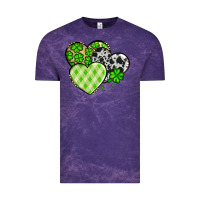 Cloud Purple St. Patrick's Day cowhide hearts Vintage Tee - OliviaCreatesArt