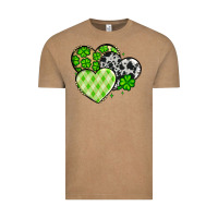 Vintage Coffee St. Patrick's Day cowhide hearts Vintage Tee - OliviaCreatesArt