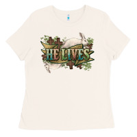 Bone He lives Easter Day Ladies Tee - HowdyJamesFarm