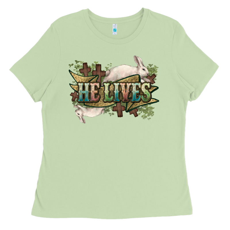 He Lives Easter Day Ladies Tee by HowdyJamesFarm | Teevron