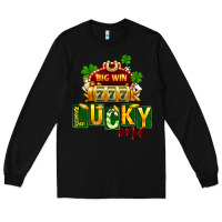 Black St Patricks Lucky One Long Sleeve Tee - FaDigitalArtStudio
