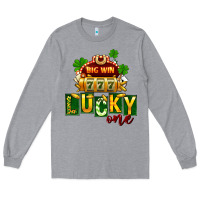 Heather Grey St Patricks Lucky One Long Sleeve Tee - FaDigitalArtStudio