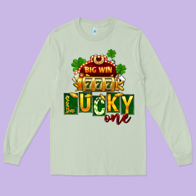St Patricks Lucky One Long Sleeve Tee Designed By Fadigitalartstudio