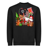 Black nurse  and christmas Heavyweight Sweatshirt - AdoDesignShop