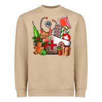 Mushroom nurse  and christmas Heavyweight Sweatshirt - AdoDesignShop