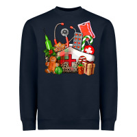 Navy nurse  and christmas Heavyweight Sweatshirt - AdoDesignShop