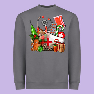Nurse  And Christmas Heavyweight Sweatshirt Designed By Adodesignshop