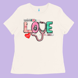 Love Nursing Ladies Tee Designed By Cowgirlartshop
