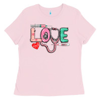 Bubblegum Pink love nursing Ladies Tee - CowGirlArtShop