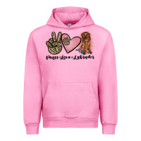 Fuchsia Pink peace love labrador Urban Hoodie - JahusDesignShop