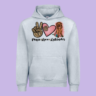 Peace Love Labrador Urban Hoodie Designed By Jahusdesignshop