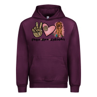 Mauve Wine peace love labrador Urban Hoodie - JahusDesignShop