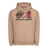 Pigment Burro peace love labrador Urban Hoodie - JahusDesignShop