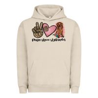 Pigment French Oak peace love labrador Urban Hoodie - JahusDesignShop