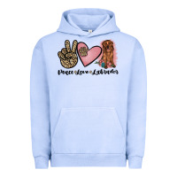 Pigment Grape Ice peace love labrador Urban Hoodie - JahusDesignShop