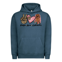 Pigment Midnight Navy peace love labrador Urban Hoodie - JahusDesignShop