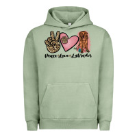 Pigment Oil Green peace love labrador Urban Hoodie - JahusDesignShop