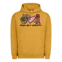Pigment Peanut Butter peace love labrador Urban Hoodie - JahusDesignShop