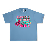 Pebble Blue Cancer picked the wrong girl Breast Cancer Urban Heavy Tee - FaDigitalArtStudio