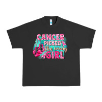 Pigment Black Cancer picked the wrong girl Breast Cancer Urban Heavy Tee - FaDigitalArtStudio