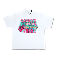 White Cancer picked the wrong girl Breast Cancer Urban Heavy Tee - FaDigitalArtStudio