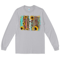Moon Dust aztec leopard turquoise sunflower background Long Sleeve Tee - RanaPortraitStore
