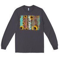Smoke aztec leopard turquoise sunflower background Long Sleeve Tee - RanaPortraitStore