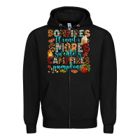 Black bonfires flannels smores Zipper Hoodie - AdoDesignShop