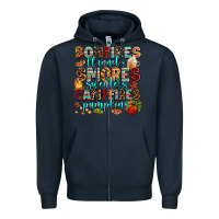 Navy bonfires flannels smores Zipper Hoodie - AdoDesignShop