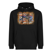 Black aztec leopard cowhide wood western background Heavyweight Hoodie - AdoDesignShop