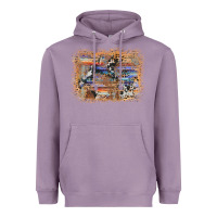 Lavender aztec leopard cowhide wood western background Heavyweight Hoodie - AdoDesignShop
