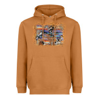 Meerkat aztec leopard cowhide wood western background Heavyweight Hoodie - AdoDesignShop