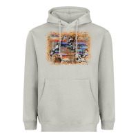 Moon Dust aztec leopard cowhide wood western background Heavyweight Hoodie - AdoDesignShop