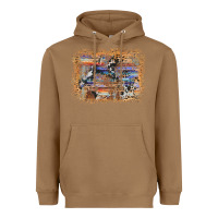 Toasted Coconut aztec leopard cowhide wood western background Heavyweight Hoodie - AdoDesignShop