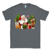 Charcoal Heather santa coffee cups christmas Classic Tee - CowGirlArtShop