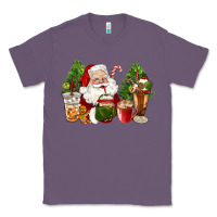 Lavender santa coffee cups christmas Classic Tee - CowGirlArtShop