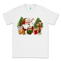 White santa coffee cups christmas Classic Tee - CowGirlArtShop