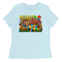 Baby Blue Mama bear Autism Ladies Tee - CowGirlArtShop