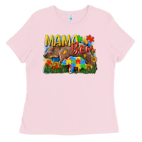 Bubblegum Pink Mama bear Autism Ladies Tee - CowGirlArtShop