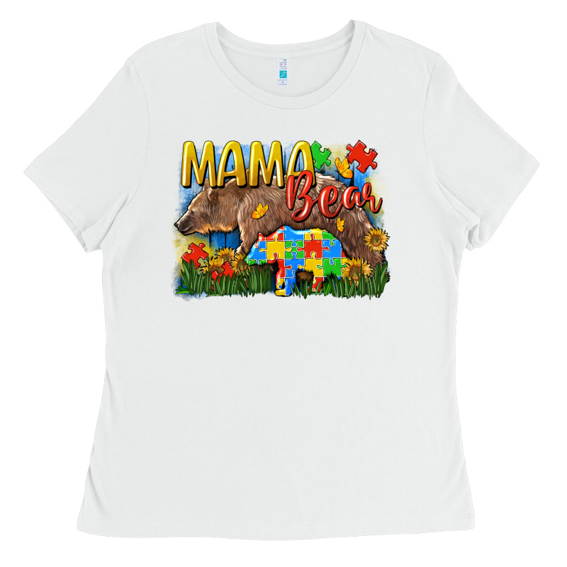 Mama Bear Autism Ladies Tee by CowGirlArtShop | Teevron